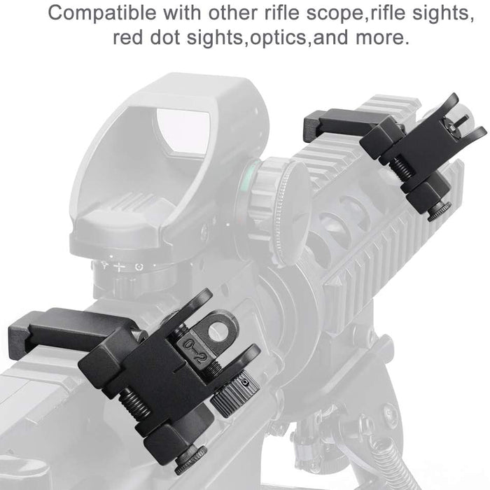 MARMOT 45 Degree Offset Flip Up Sight Low Profile Rapid Transition Front & Rear Iron Sights