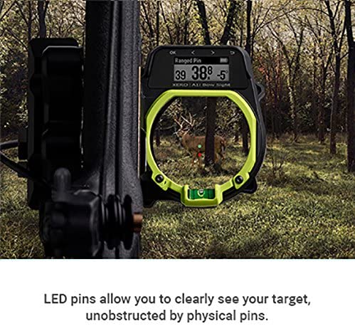 Garmin Xero A1 Bow Sight, 2" Auto-Ranging Digital Bow Sight, LED Pins for Unobstructed Views