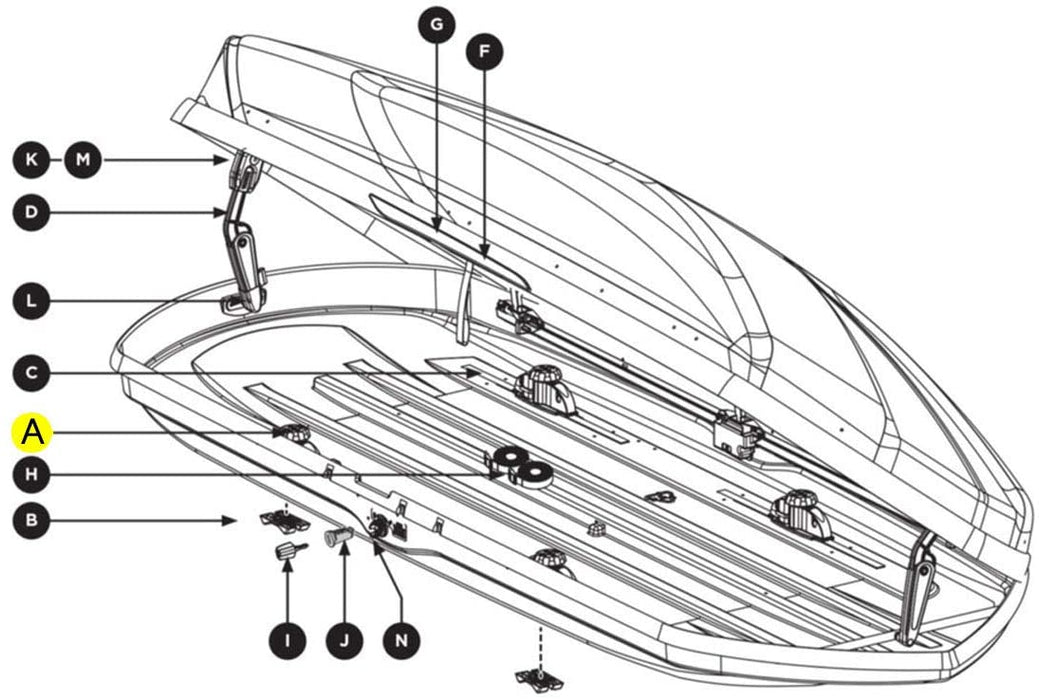 Thule Car Roof Box Replacement AcuTight Mounting Hardware with Screw - 7521484001