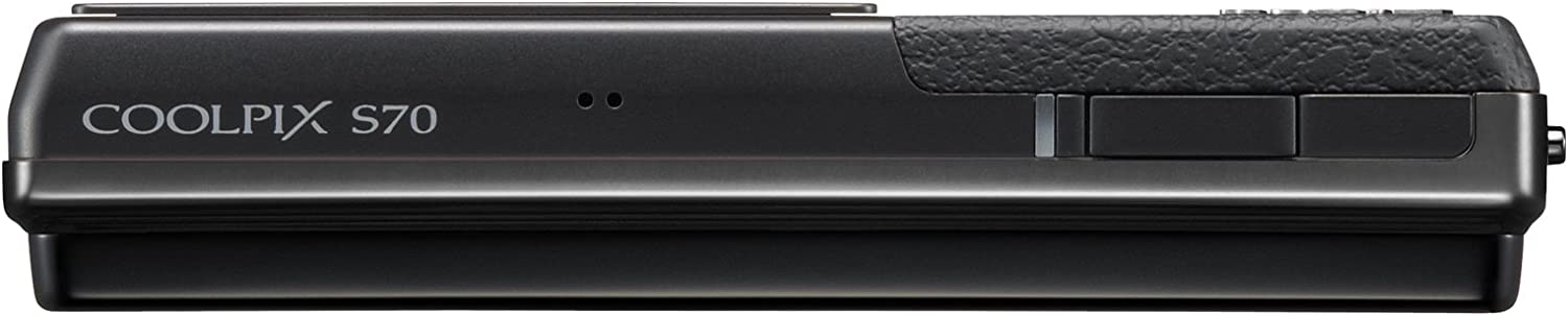 Nikon Coolpix S70 12.1MP Digital Camera with 3.5-inch OLED Touch Screen and 5x Wide Angle Optical Vibration Reduction (VR) Zoom (Red)