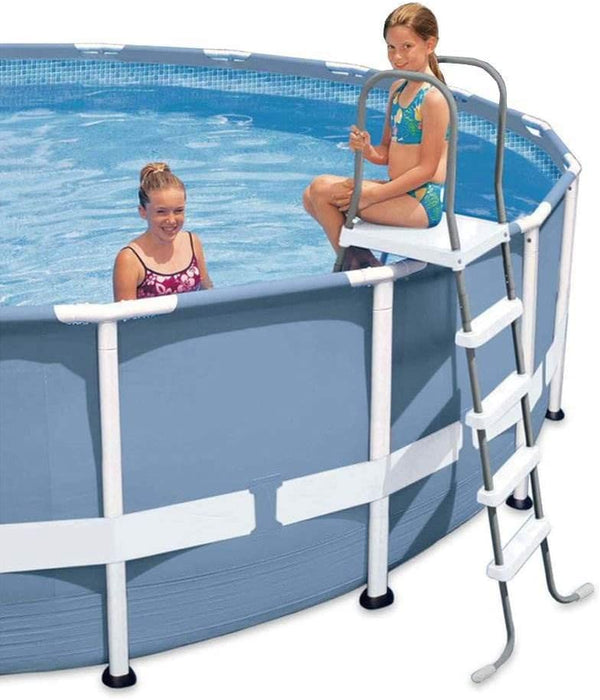 Intex 28067E Steel Frame Above Ground Swimming Pool 52" Pool Entry Step Ladder