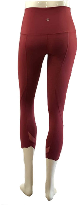 Lululemon Wunder Under HR Crop 23" Scallop - CHIA (Chianti)