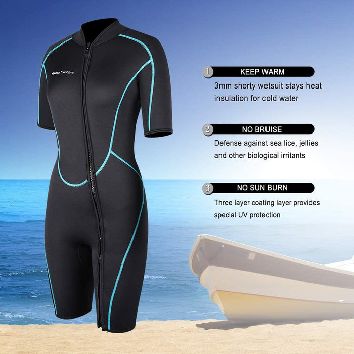 Mens 3mm Shorty Wetsuit Womens