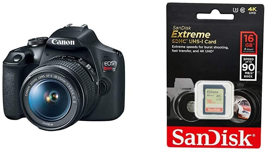 Canon EOS Rebel T7 DSLR Camera|2 Lens Kit with EF18-55mm + EF 75-300mm Lens