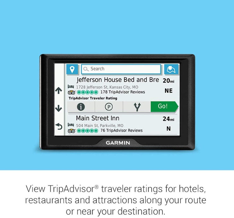 Garmin Drive 52: GPS Navigator with 5†Display Features Easy-to-Read menus and maps Plus Information to enrich Road Trips Bundle with Garmin Friction Mount