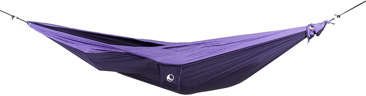 Ticket to the Moon Fair Trade & Handmade 1-2 Person King Size Lightweight Hammock for Traveling, Camping and Everyday Use, XXL, only 700g, Parachute-Silk, Set-Up < 1 min.
