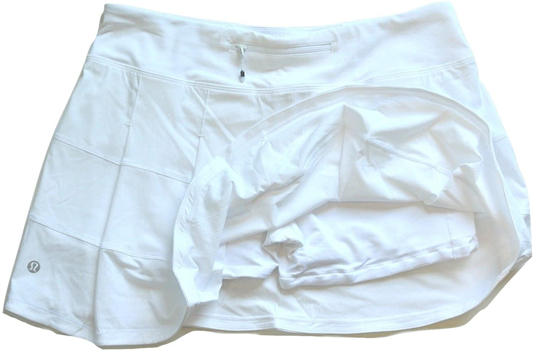 Lululemon Womens Pace Rival Skirt II Tall White Run Tennis