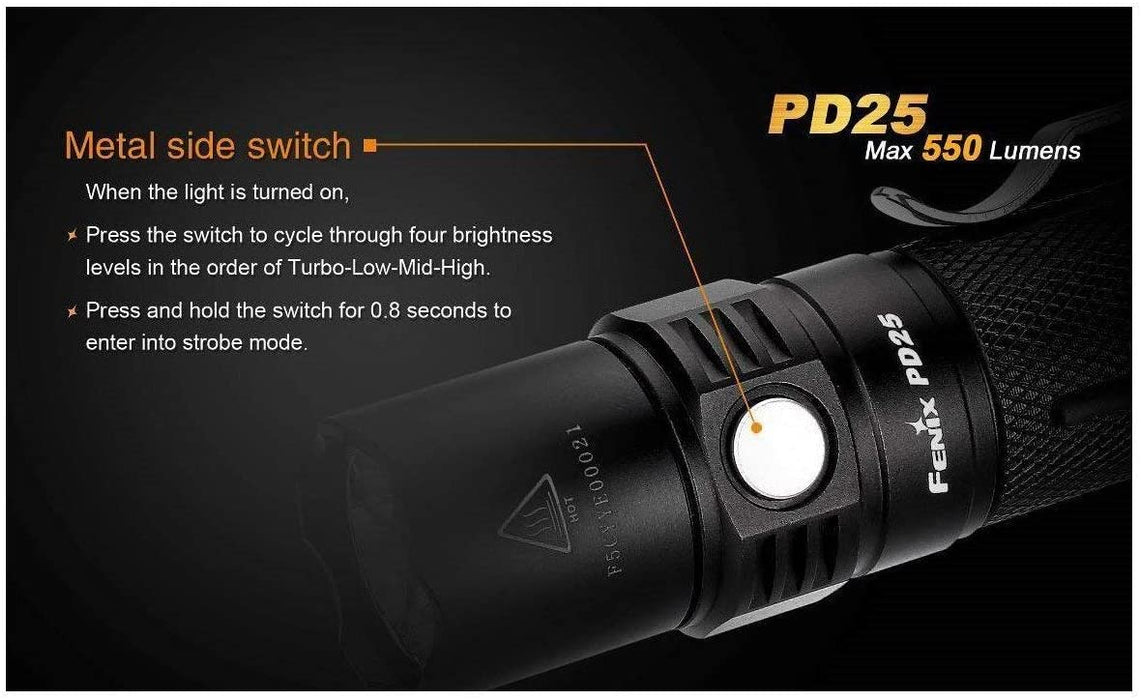 Fenix PD25 550 Lumens LED Flashlight