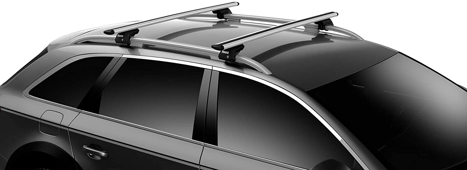 Thule 710400 Roof Racks, Evo Raised Rail, Black, Set of 4