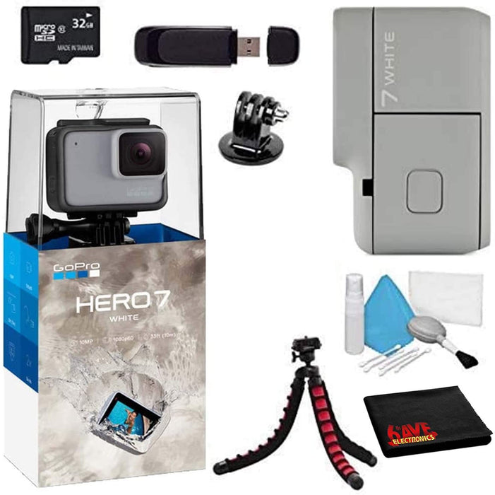 GoPro Hero7 Hero 7 Action Digital Video Camera White Standard Bundle