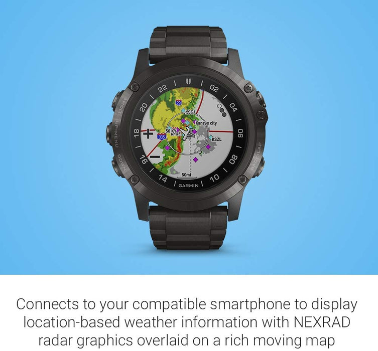 Garmin D2 Delta, GPS Pilot Watch, Includes Smartwatch Features, Heart Rate and Music