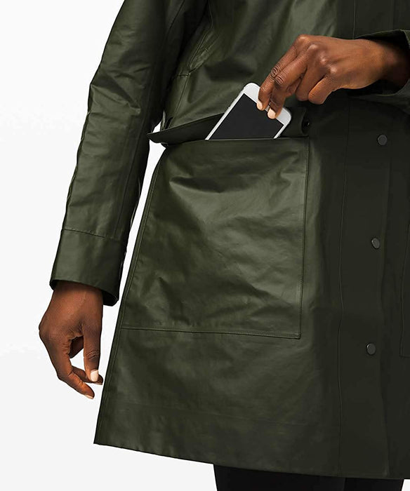 Lululemon Into The Drizzle Jacket (Landscape Green/Willow Green Size 4)