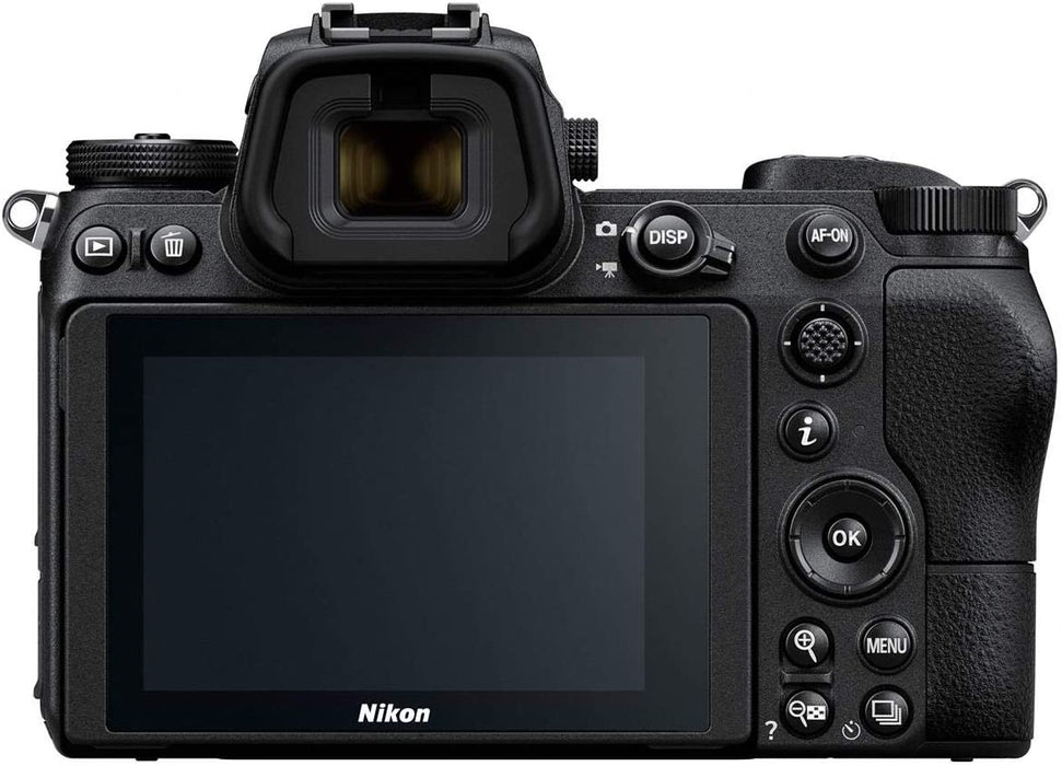 Nikon Z6 FX-Format Mirrorless Digital Camera Body, Complete Bundle with FTZ Mount Adapter, 64GB XQD Card, 2 Extra Battery, Dual Charger and Accessories
