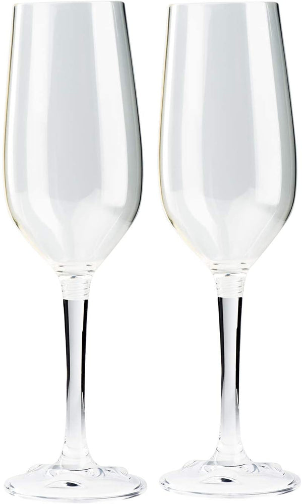 GSI Outdoors 79332 Packable Champagne Flute Set, Clear