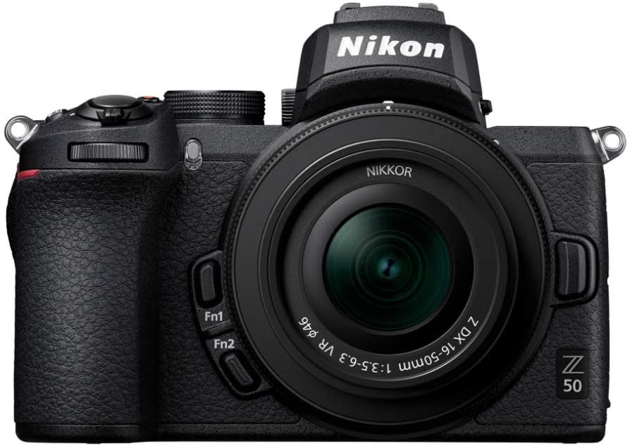Nikon Z 50 DX-Format Mirrorless Camera with NIKKOR Z 16-50mm Lens, Nikon Mount Adapter, 64GB Card and Accessory Bundle (3 Items)