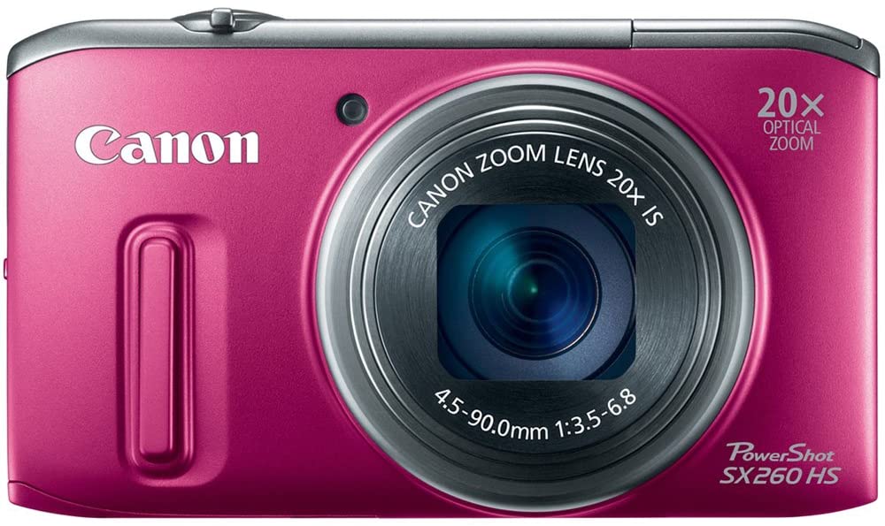 Canon PowerShot SX260 HS 12.1 MP CMOS Digital Camera with 20x Image Stabilized Zoom 25mm Wide-Angle Lens and 1080p Full-HD Video (Black) (OLD MODEL)