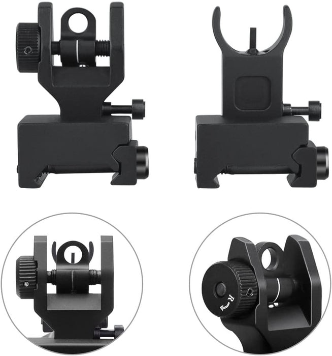 MARMOT Flip Up Iron Sights A2 Front Sight & Rear Sight for Gun Rifle Handgun