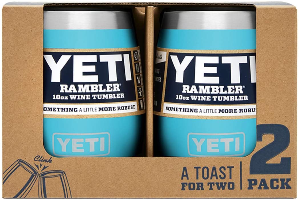 YETI Rambler 10 oz Wine Tumbler, Vacuum Insulated, Stainless Steel, 2 Pack