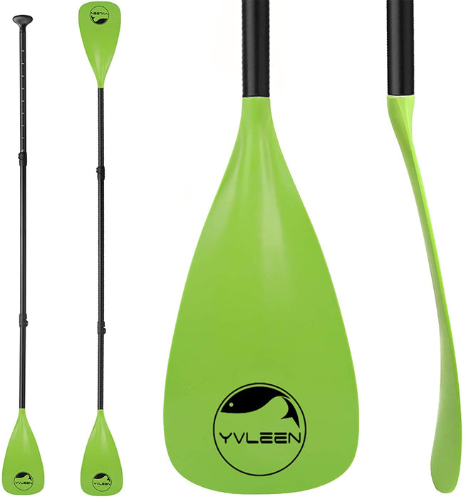 YVLEEN Alloy SUP Paddle - Adjustable Stand Up Paddle Board Paddle - 3-Piece or 4-Piece Floating Kayak Paddle