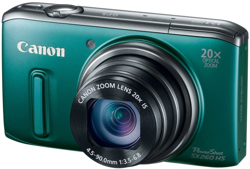 Canon PowerShot SX260 HS 12.1 MP CMOS Digital Camera with 20x Image Stabilized Zoom 25mm Wide-Angle Lens and 1080p Full-HD Video (Black) (OLD MODEL)
