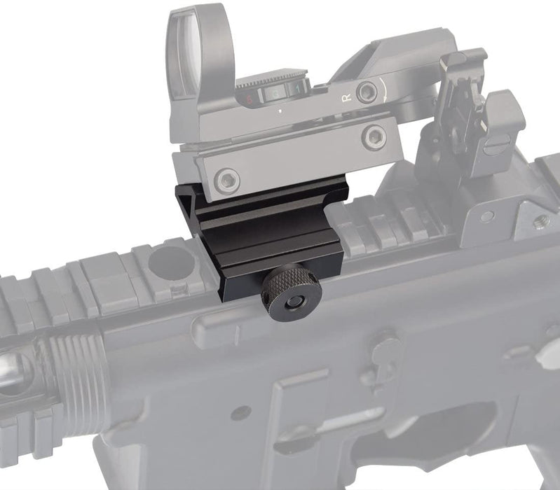 MARMOT 45 Degree Rail Mount 4 Slots Picatinny Weaver Rail for Flashlights Laser Red Dot Sight Optics,3 Units in Pack