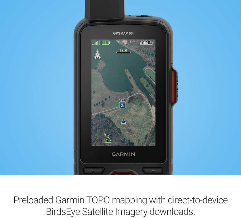 Garmin GPSMAP 66i GPS Handheld and Satellite Communicator and Garmin Powered Mount Bundle (010-02088-01)