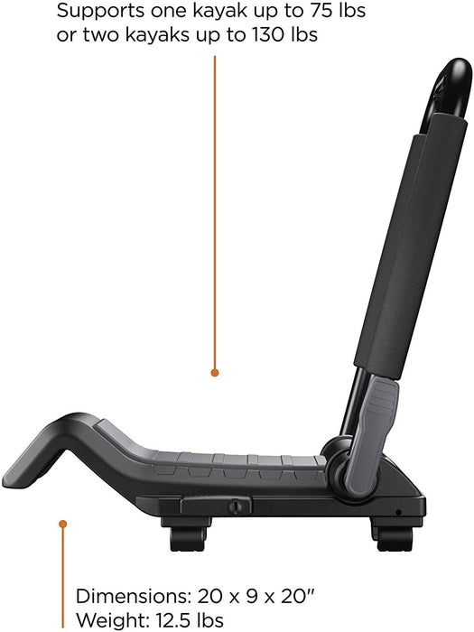 Thule Hull-a-Port XT Rooftop Kayak Carrier Black, One Size