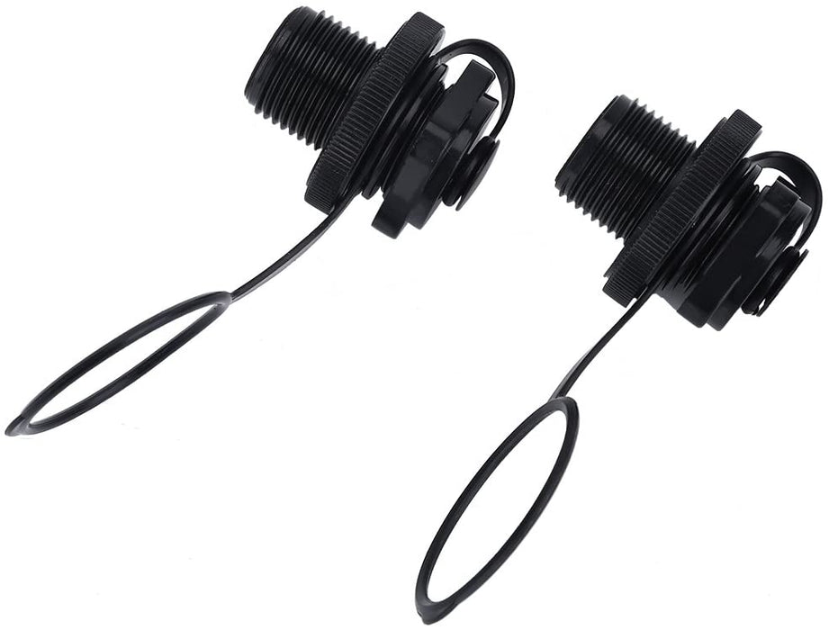 Inflatable Boat Valve, 2 Pcs Quality ABS Plastic Inflatable Boat Spiral Air Plugs One-Way Inflation Replacement Screw for Inflatable Boat
