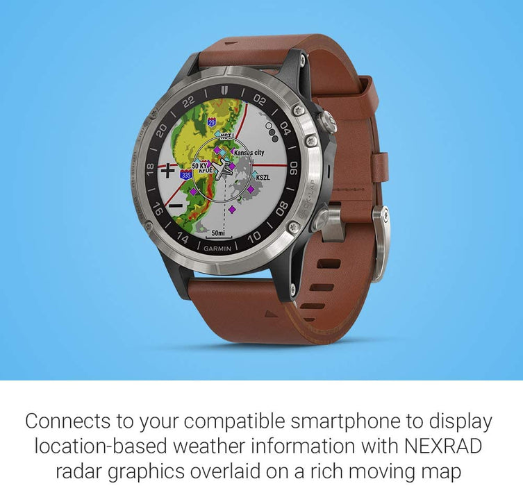 Garmin D2 Delta, GPS Pilot Watch, Includes Smartwatch Features, Heart Rate and Music