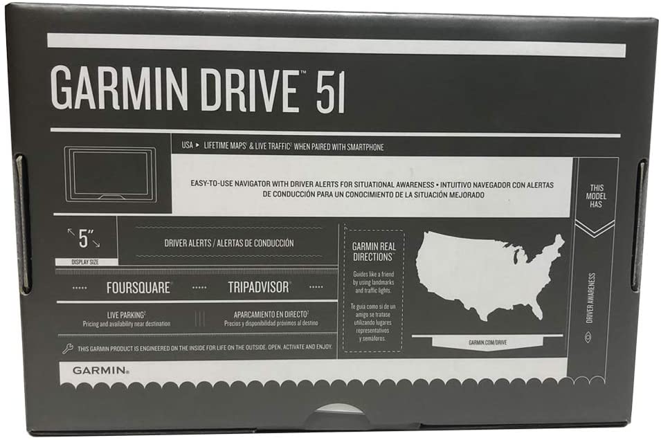 Garmin Drive 51LMT-S GPS Navigator Lifetime Maps (US) with Friction Mount - 010-01678-B2