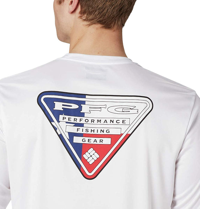 Columbia Men's Terminal Tackle PFG State Triangle Long Sleeve, Moisture Wicking