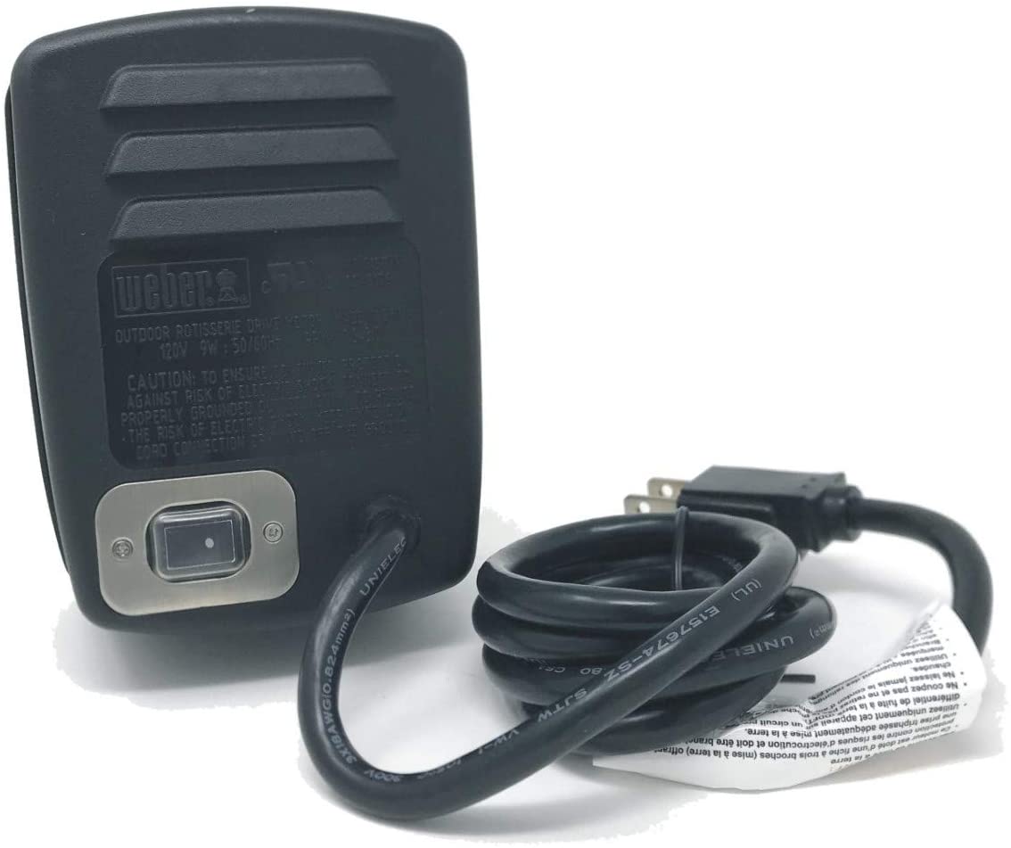 Weber 65579 Replacement Rotisserie Spit Motor w/ Cord for Weber 2 and 3 Burner Genesis and Spirit Grills