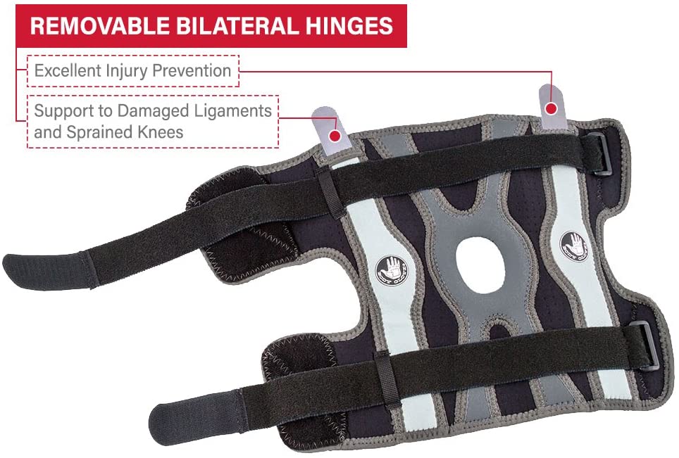 Body Glove Sports Wrap Knee Brace - Injury Prevention Removable Bilateral Hinges - Knee Wrap Supports Mild ACL, PCL, MCL Sprains - Patella and Meniscus Tear Pain Relief (Green