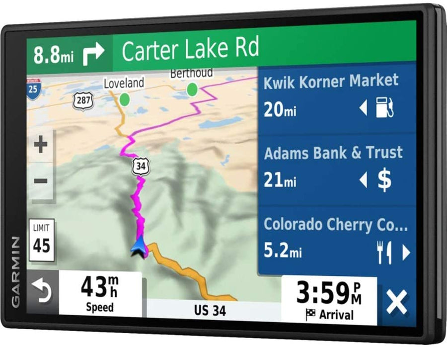 Garmin DriveSmart 55 & Traffic 5.5" Display GPS Navigator with 7" EVA Case Bundle