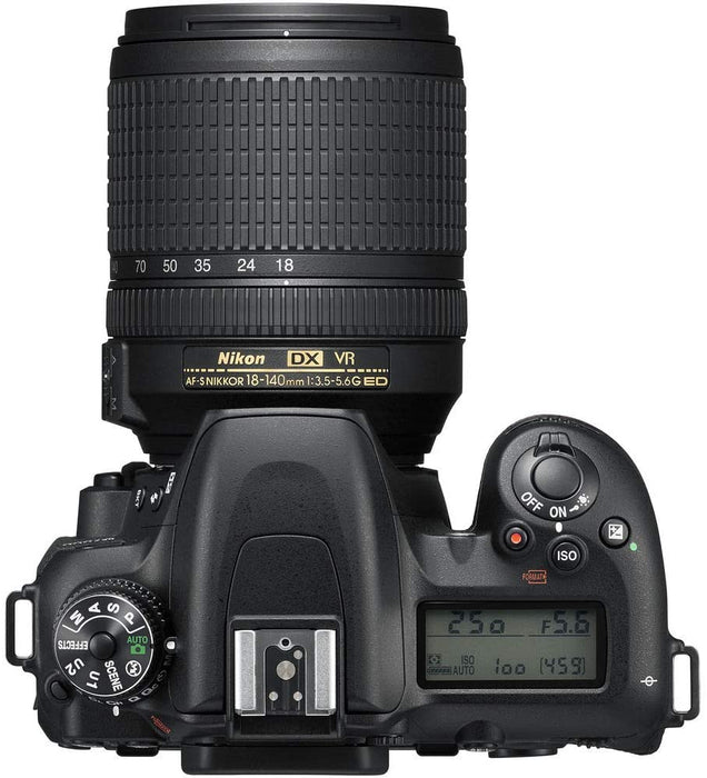 Nikon D7500 DSLR Camera w/ 18-140mm Lens (International Model) - 128GB - Case - EN-EL15 Battery