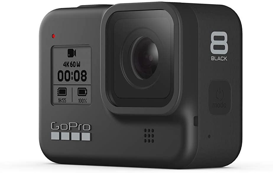 GoPro HERO8 Black Waterproof Action Camera with Touch Screen 4K Ultra HD Video 12MP Photos 1080p Live with Accessory Bundle - 1 Additional GoPro USA Batteries + PNY 64GB U3 microSDHC Card