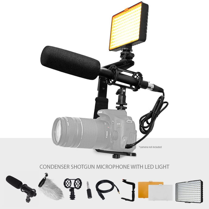Canon EOS 5D Mark IV DSLR Camera (Body Only) +Pro Broadcast-Quality Interview Condenser Shotgun Microphone & Professional Portable LED Light Kit Along with Xpix Cleaning Accessories