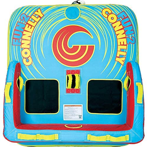 Connelly Fun 2 Person 2 Way 65x65 Inch Hybrid Inflatable Pull Behind Boat Towable Water Inner Tube