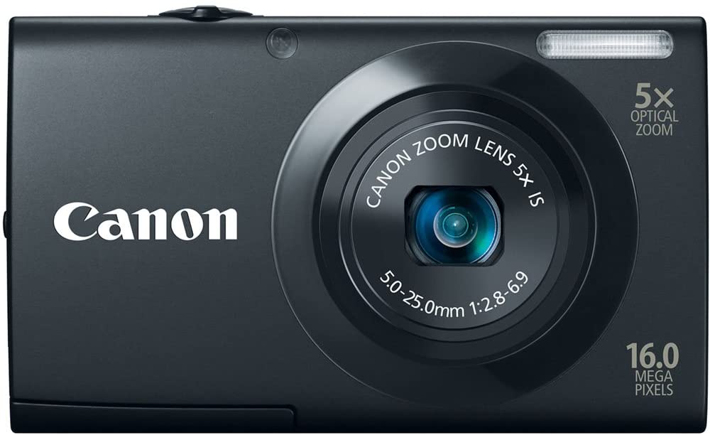 Canon PowerShot A3400 IS 16.0 MP Digital Camera with 5x Optical Image Stabilized Zoom 28mm Wide-Angle Lens with 720p HD Video Recording and 3.0-Inch Touch Panel LCD (Black)