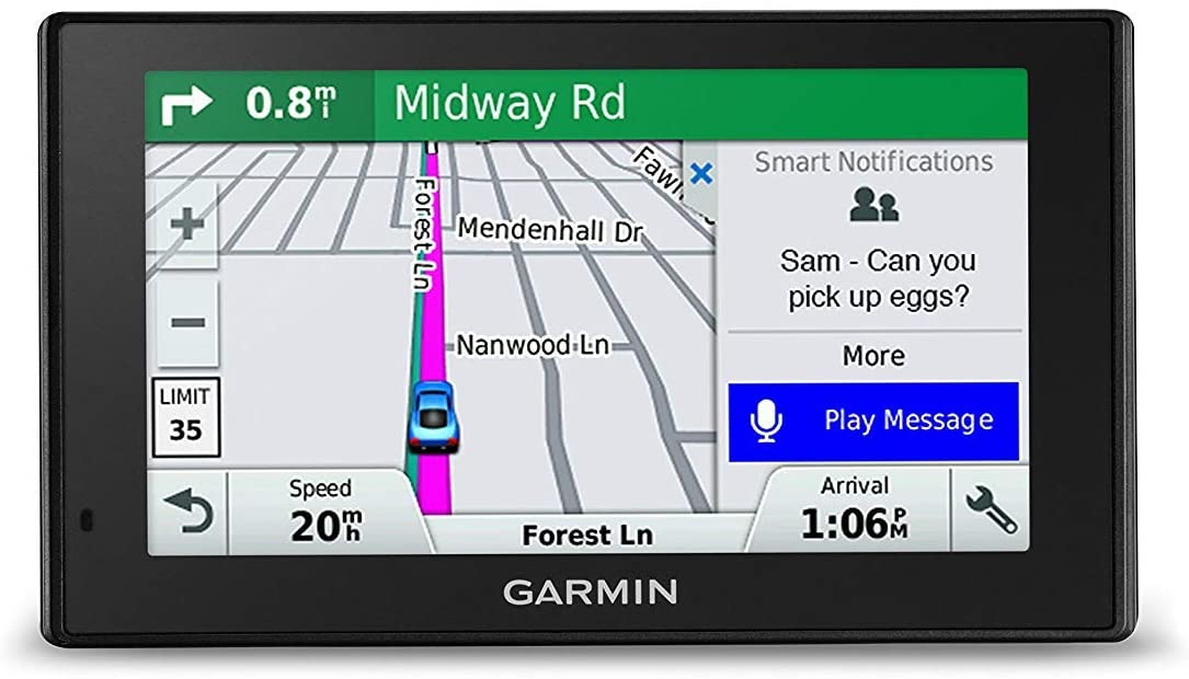 Garmin DriveSmart 51 NA LMT-S Friction Mount Bundle (010-01680-02) with Lifetime Maps/Traffic, Live Parking, Bluetooth,WiFi, Smart Notifications, Voice Activation, Driver Alerts