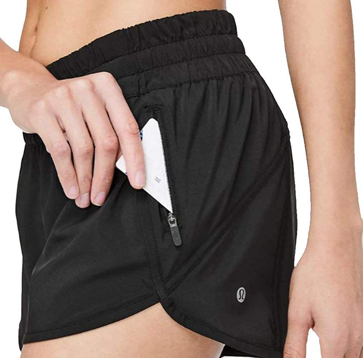 Lululemon Traker Short V4" Black Run Train Size 8