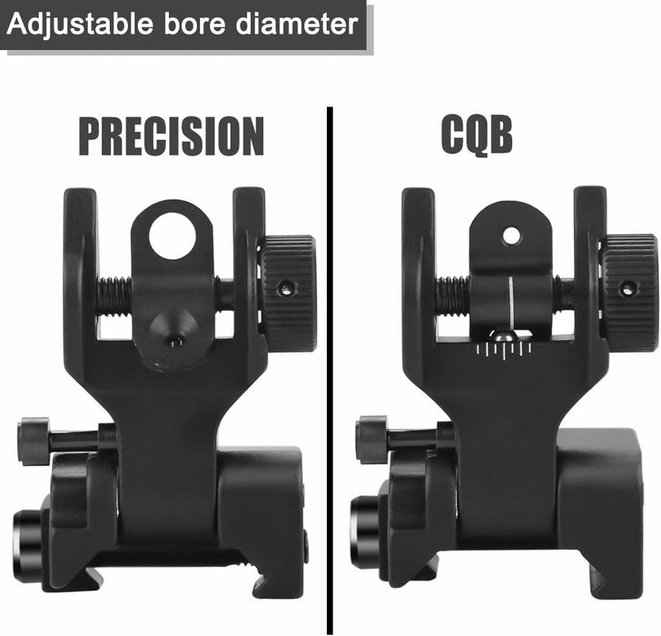 MARMOT Flip Up Iron Sights A2 Front Sight & Rear Sight for Gun Rifle Handgun
