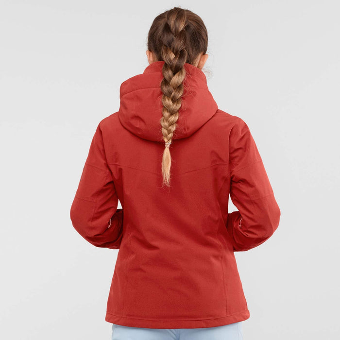 Salomon Speed Women's Ski Jacket, Red Dahlia