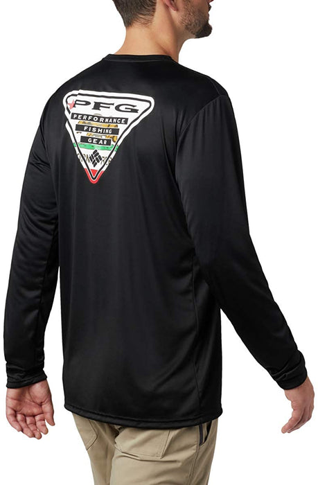 Columbia Men's Terminal Tackle PFG State Triangle Long Sleeve, Moisture Wicking