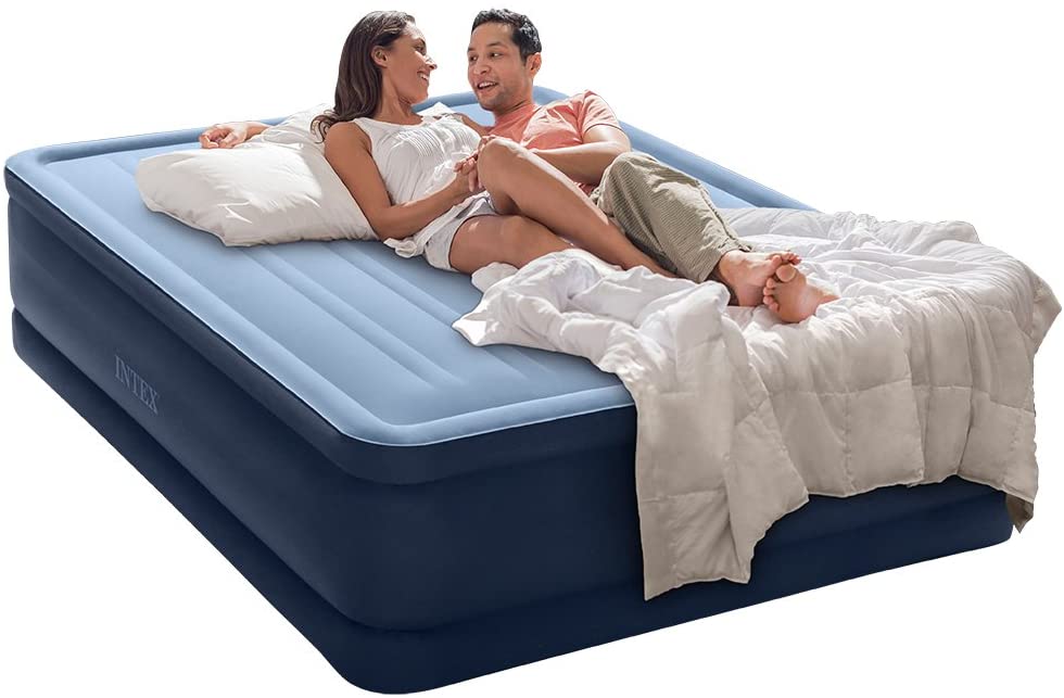 Intex Premaire Series Robust Comfort Airbed with Built-In Electric Pump, Bed Height 20", Queen - Amazon Exclusive