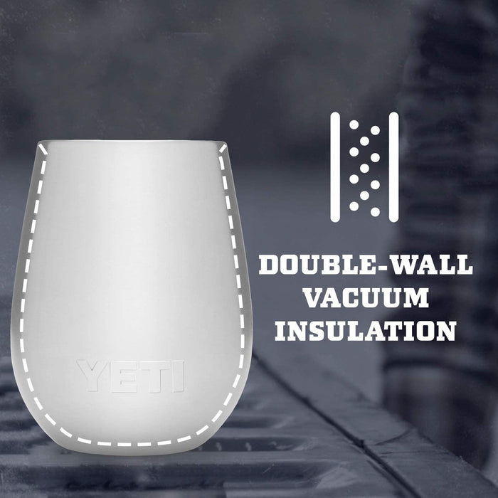 YETI Rambler 10 oz Wine Tumbler, Vacuum Insulated, Stainless Steel, 2 Pack