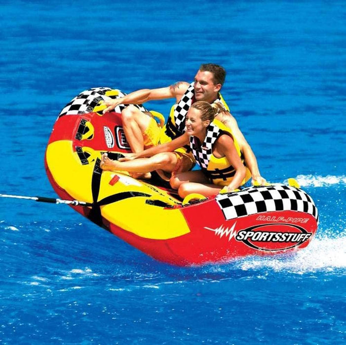 SPORTSSTUFF Half Pipe Rampage Inflatable 2-Rider Towable + Tow Rope | 53-2155