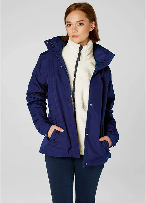 Helly-Hansen Aden Waterproof Windproof Breathable Packable Hood Rain Coat Jacket