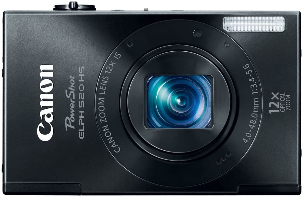Canon PowerShot ELPH 520 HS 10.1 MP CMOS Digital Camera with 12x Optical Image Stabilized Zoom 28mm Wide-Angle Lens and 1080p Full HD Video Recording (Black) (Discontinued by Manufacturer)