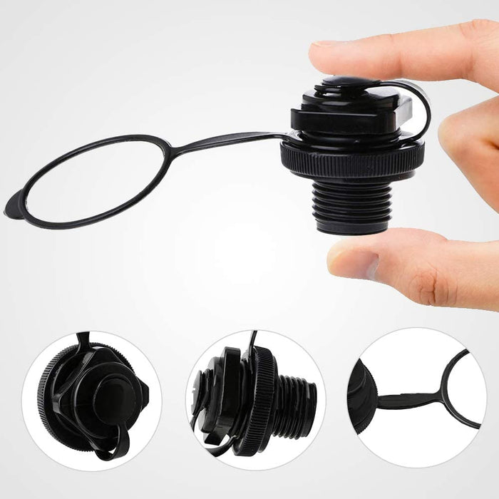 2Pcs Spitfire Tube Valve Replacement, Kayak Intex Inflatable Boat Replacement Caps Boat Spiral Air Plugs 0ne-Way Inflation Replacement for Inflatable Raft Boat Kayak